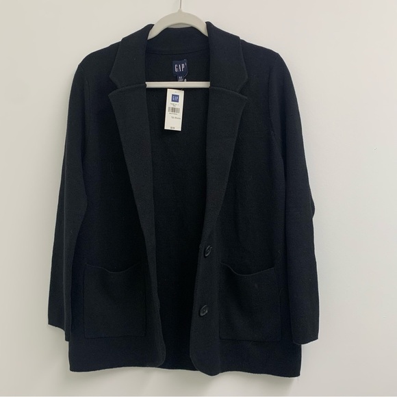 NWT GAP Black Cardigan Sweater XS Petite - Picture 1 of 2